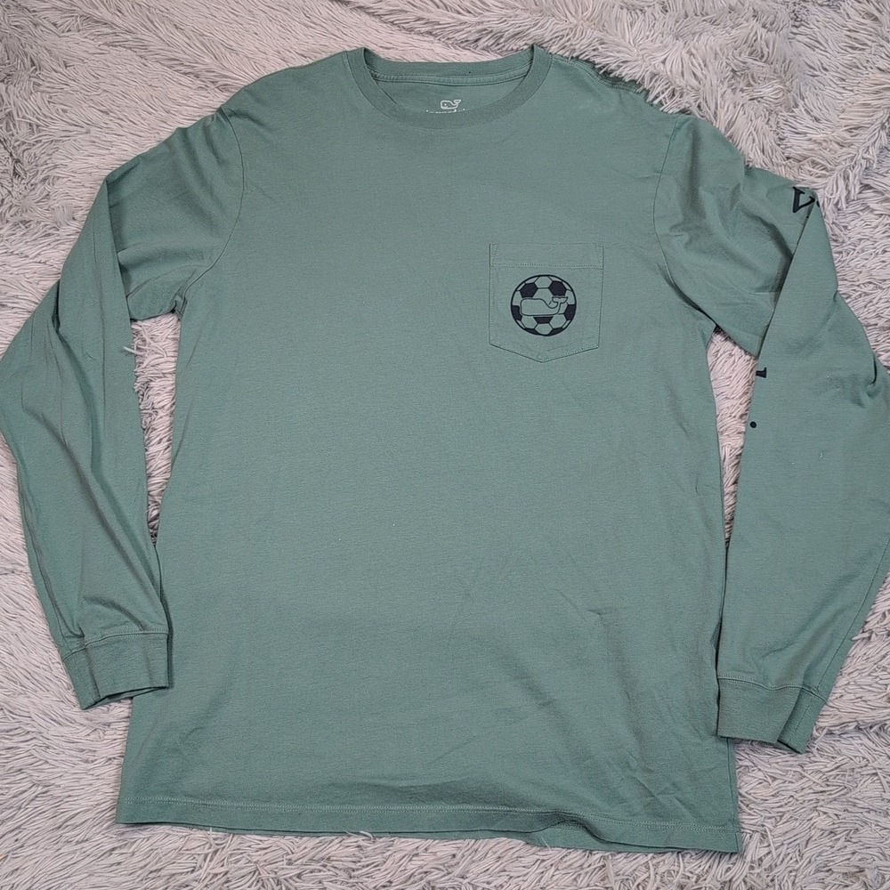 Vineyard Vines Shirt Mens S‎ Green Soccer Athletic Active Lightweight Tee